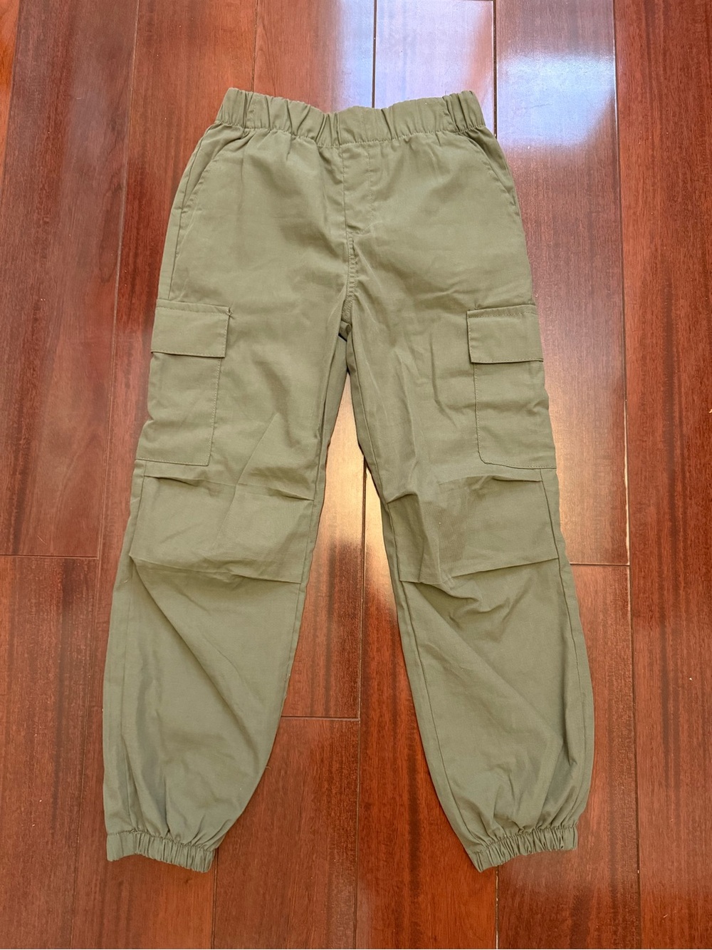 Olivia Sky Olive Green Cargo Joggers for Kids